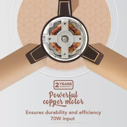Hindware Arija Metallic 1200 mm 3 Blade Ceiling Fan (Metallic Beige Copper, Pack of 1) Hindware Arija Metallic 1200 mm 3 Blade Ceiling Fan (Metallic Beige Copper, Pack of 1)